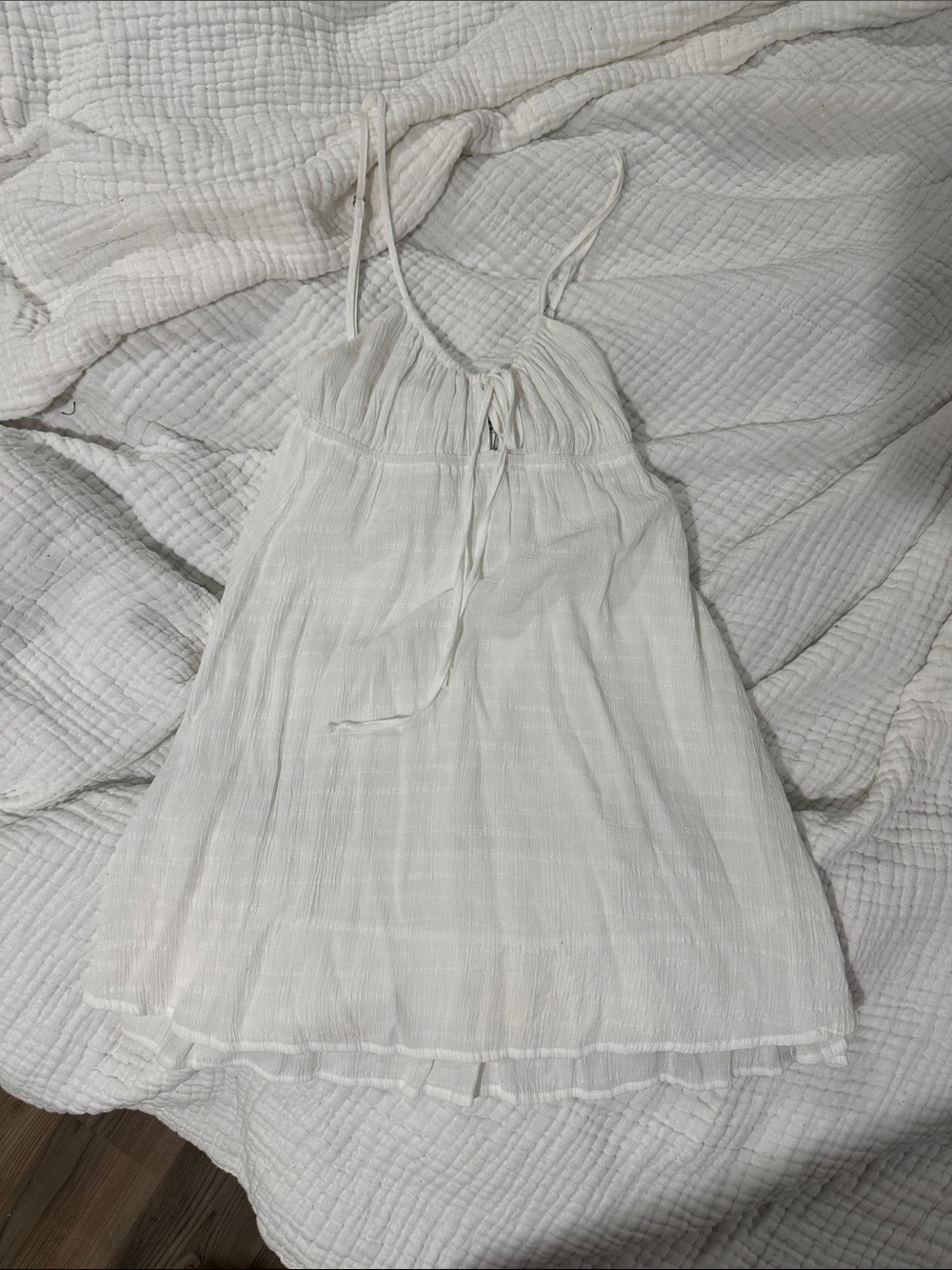 RSQ White Mini Dress with Tie Straps